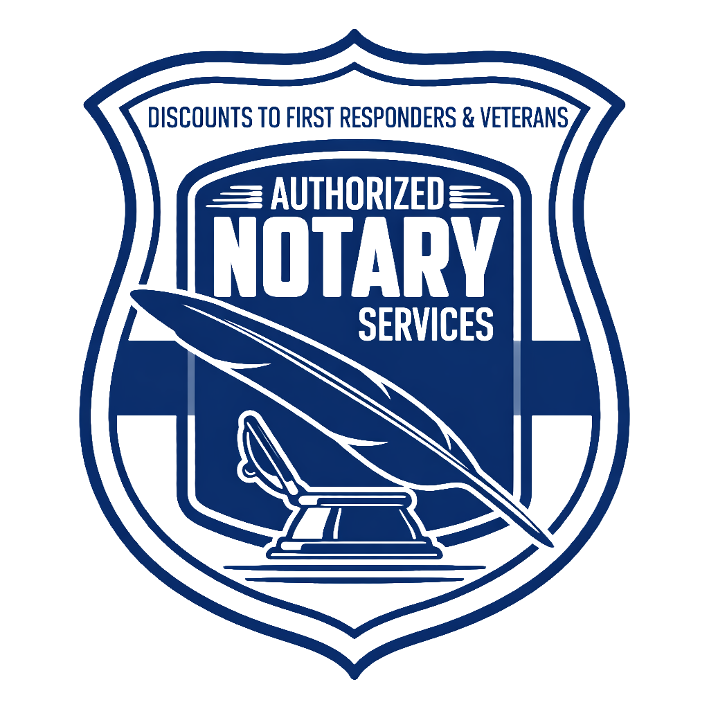 Blue Line Mobile Notary Shield